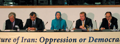 Rt. Hon. Lord Slynn of Hadley, Paula Casaca, Maryam Rajavi, Straun Stevenson, and Alejo Vidal-Quadras